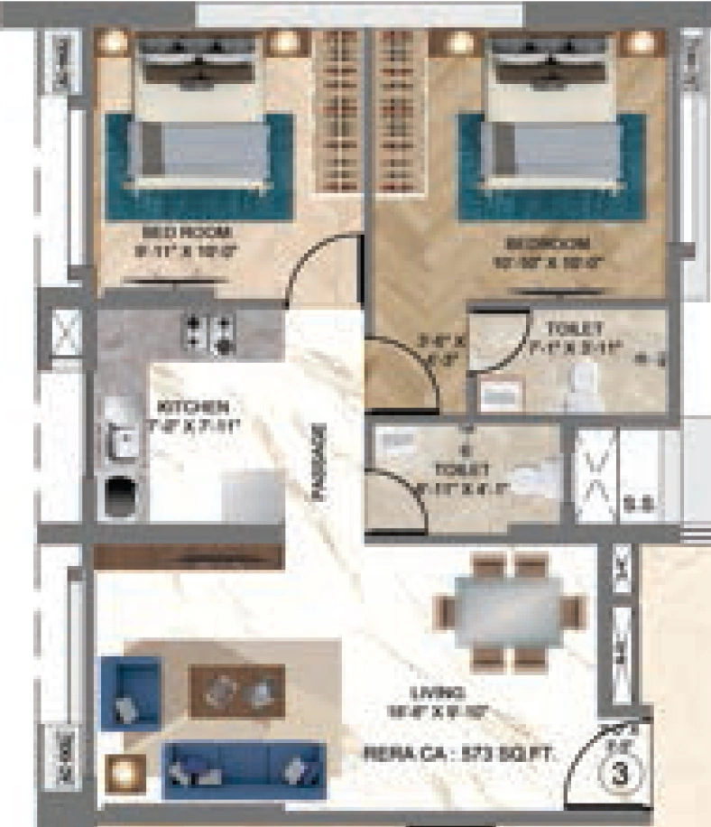 2 BHK Flat in HS Jewel in Mulund East, Mumbai - Image 908141