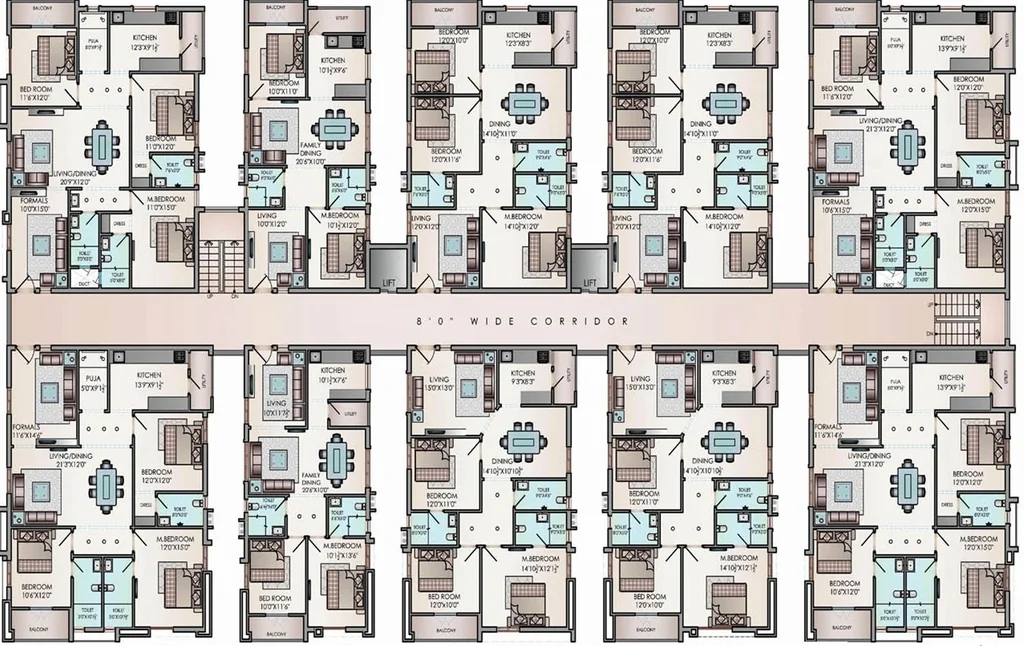 Floor Plan of Icon Casa Grande in Sanath Nagar, Hyderabad - Image 379118