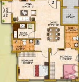 2 BHK Flat in Mangalmurti Enclave in Bally, Kolkata - Image 908003