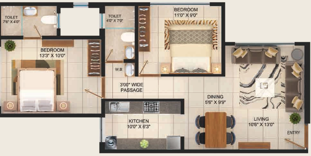 2 BHK Flat in Anon Mulund Giriraj Chsl in Mulund West, Mumbai - Image 908127