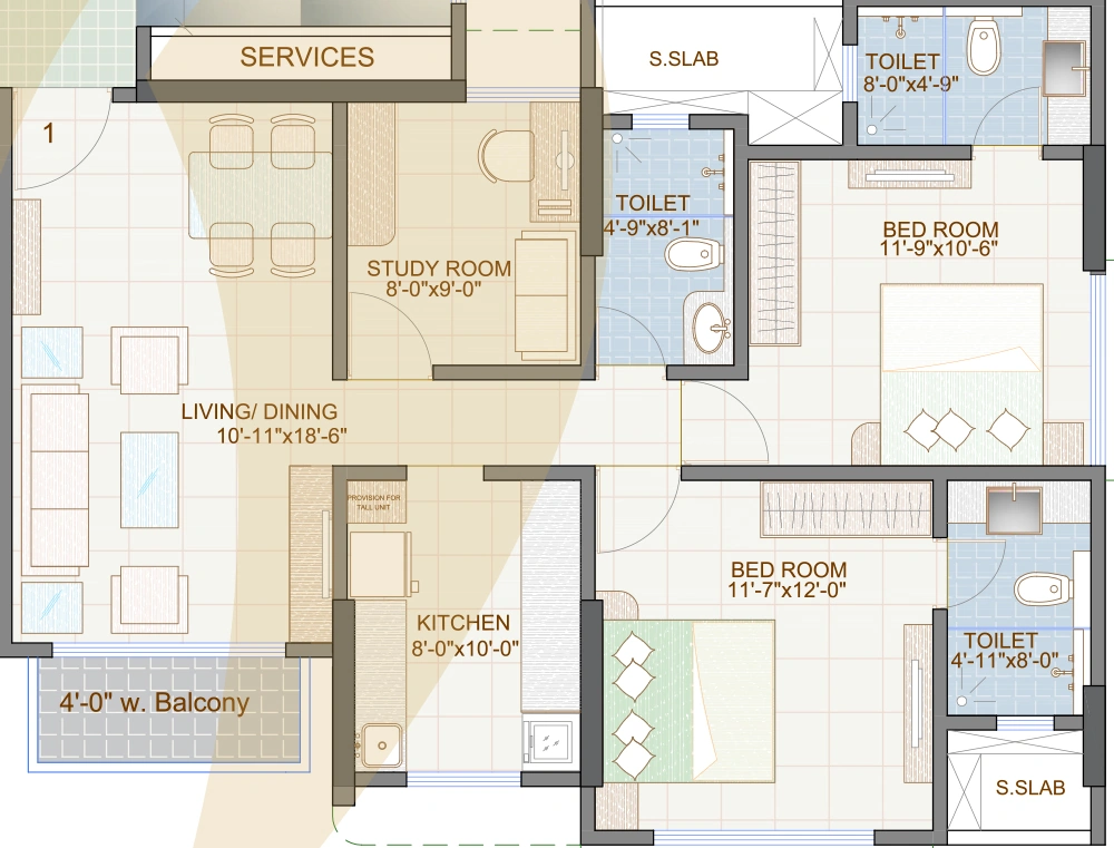 2.5 BHK Flat in Palan Gagangiri Ekta in Mulund East, Mumbai - Image 908171