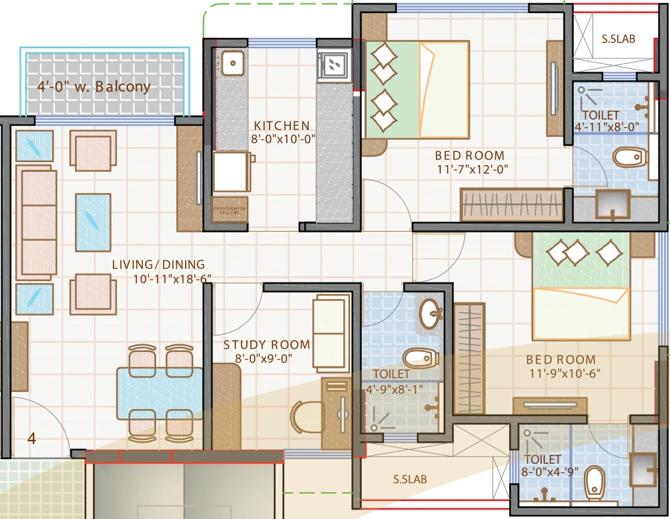 2.5 BHK Flat in Palan Gagangiri Ekta in Mulund East, Mumbai - Image 908169