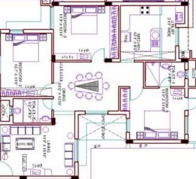 3 BHK Flat in Ramaniyam Gauravv in Sholinganallur, Chennai - Image 907536