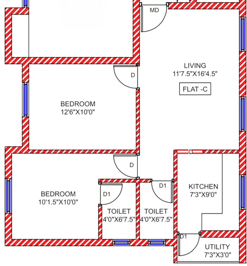 2 BHK Flat in Tharun Vikash The Park in Poonamallee, Chennai - Image 907541