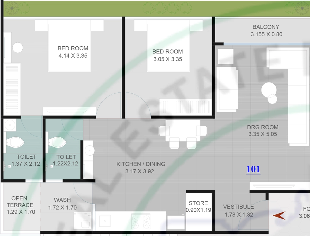 2 BHK Flat in Gayatri Sanidhya Heights in Chiloda, Gandhinagar - Image 907660