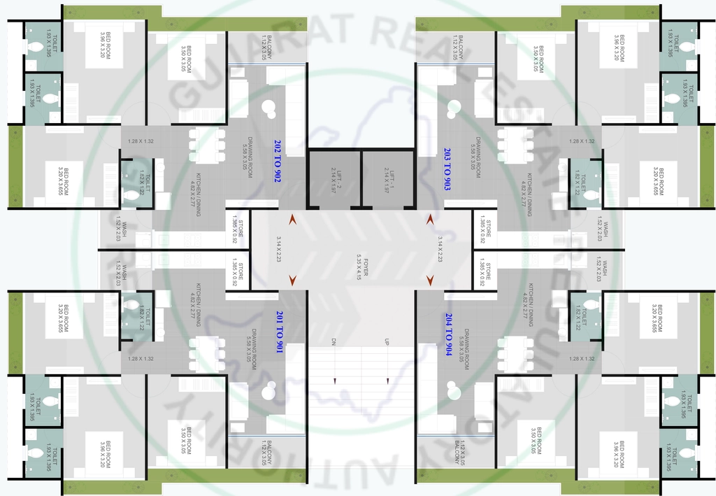 Floor Plan of Gayatri Sanidhya Heights in Chiloda, Gandhinagar - Image 379164