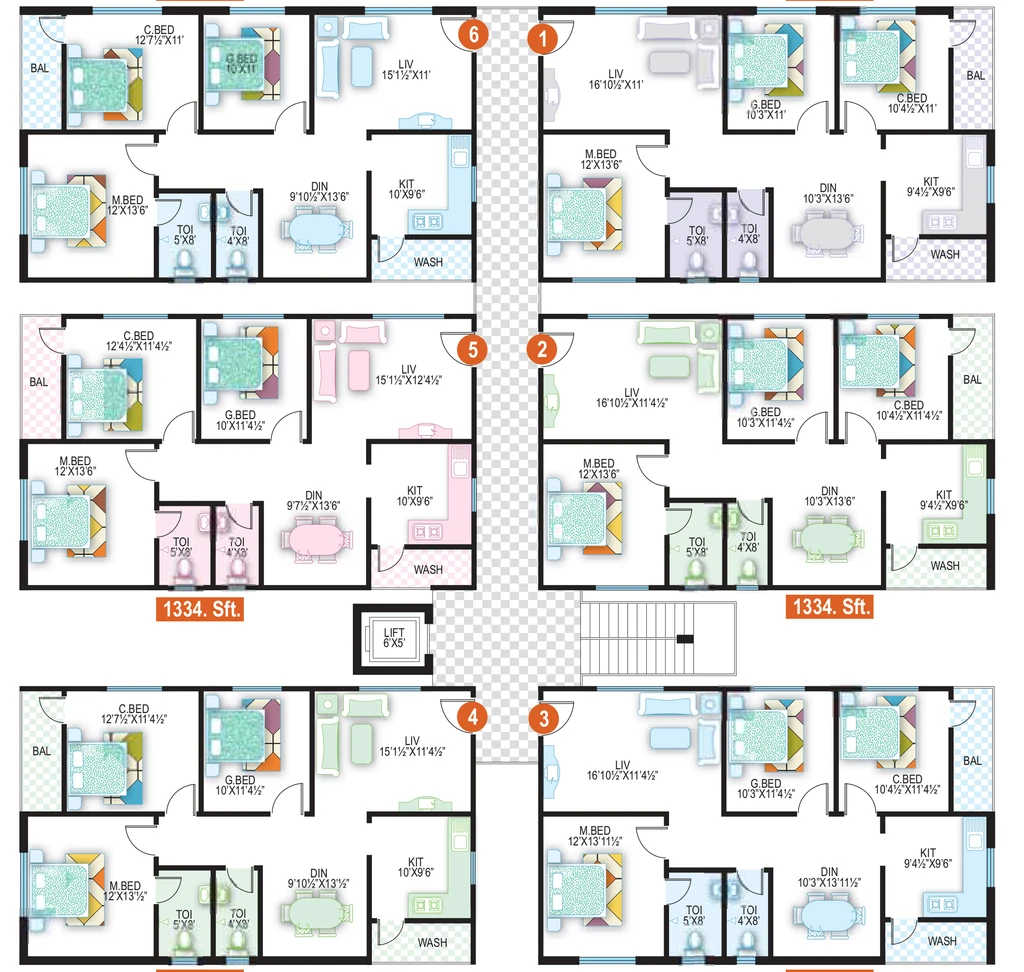 Floor Plan of Jyothis Estancia in Chandanagar, Hyderabad - Image 379127