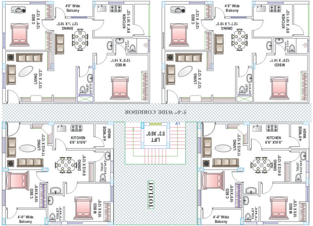 Floor Plan of Jyothis Nandanam in Hitech City, Hyderabad - Image 379133