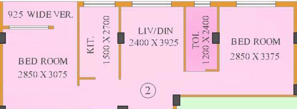 2 BHK Flat in Akchat Subham in Shibpur, Kolkata - Image 908024