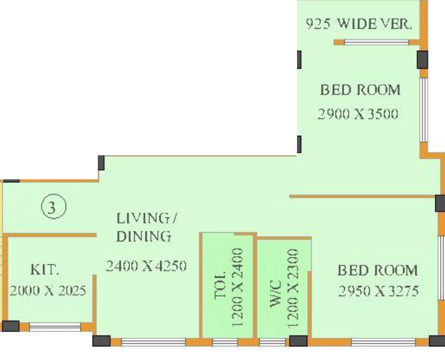 2 BHK Flat in Akchat Subham in Shibpur, Kolkata - Image 908025