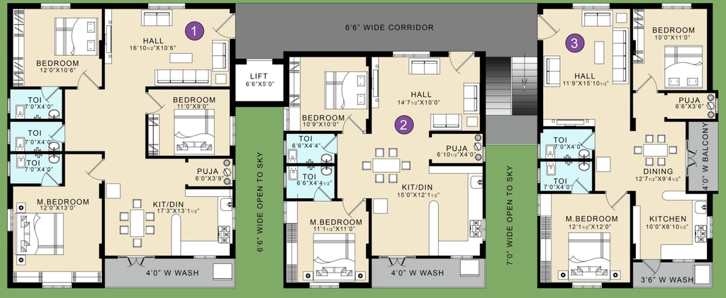 Floor Plan of Iris Alamo in Hitech City, Hyderabad - Image 379123