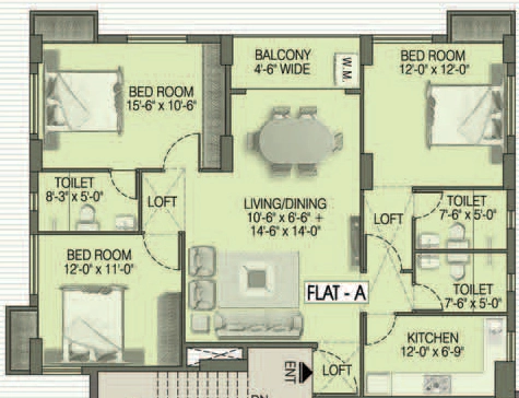 3 BHK Flat in Ganges Sky in Shibpur, Kolkata - Image 908028
