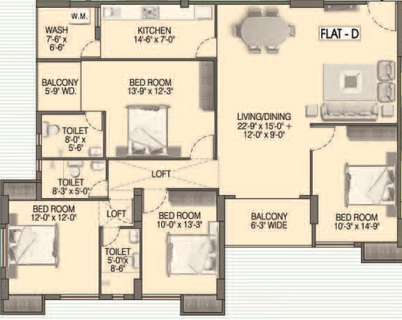 4 BHK Flat in Ganges Sky in Shibpur, Kolkata - Image 908030