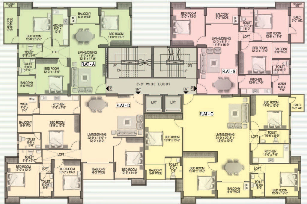 Floor Plan of Ganges Sky in Shibpur, Kolkata - Image 379950