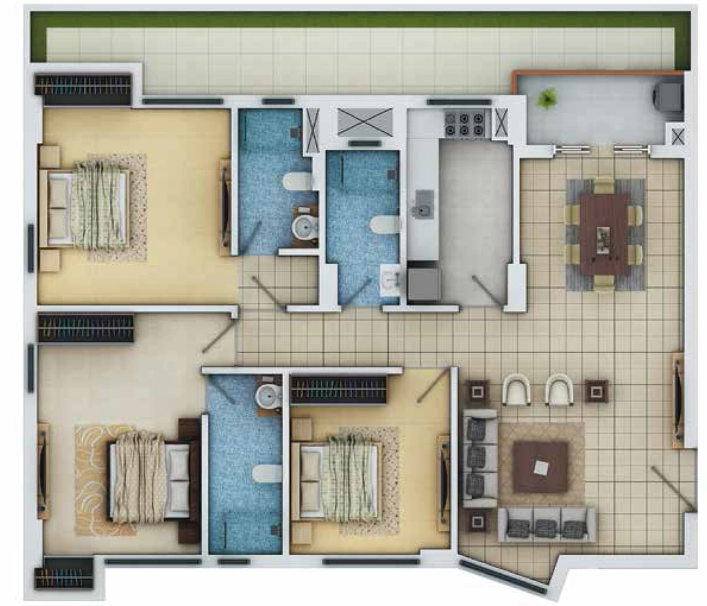 3 BHK Flat in GHG Laxmi Aquascape in Shibpur, Kolkata - Image 908033