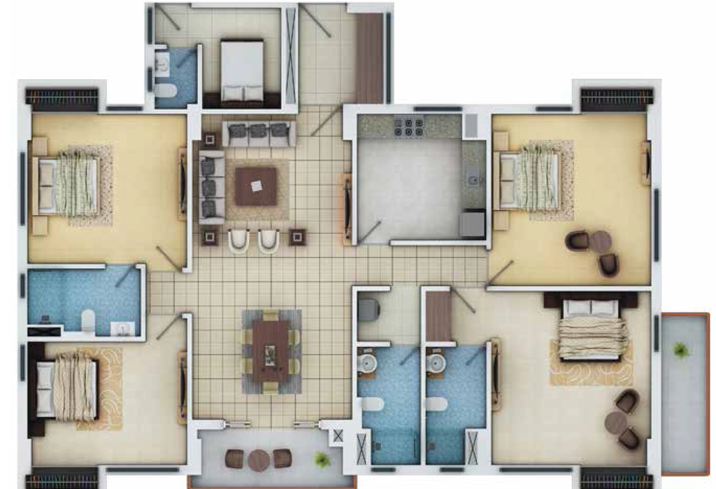 4 BHK Flat in GHG Laxmi Aquascape in Shibpur, Kolkata - Image 908034