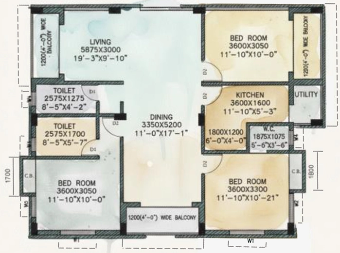 3 BHK Flat in Anuska Subarna Villa in Baranagar, Kolkata - Image 908026