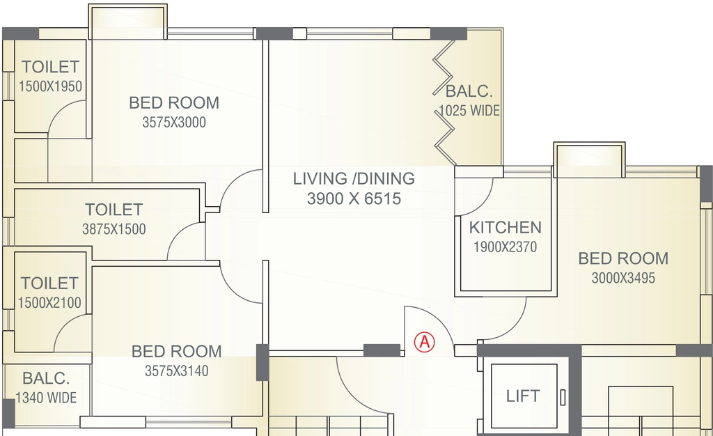 3 BHK Flat in Shivom 43 Aurobindo Sarani in Jorabagan, Kolkata - Image 908048