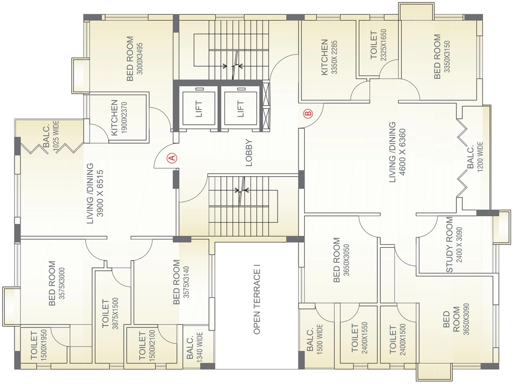 Floor Plan of Shivom 43 Aurobindo Sarani in Jorabagan, Kolkata - Image 379997