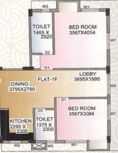 2 BHK Flat in Kothari Gitanjali in Sovabazar, Kolkata - Image 908041