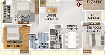 3 BHK Flat in Sneha Annapurna Heights in Bansdroni, Kolkata - Image 908051