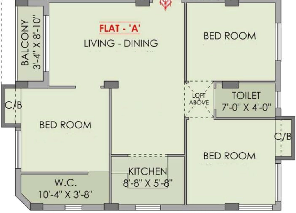 3 BHK Flat in AR Shanti Kunj in Bansdroni, Kolkata - Image 908047