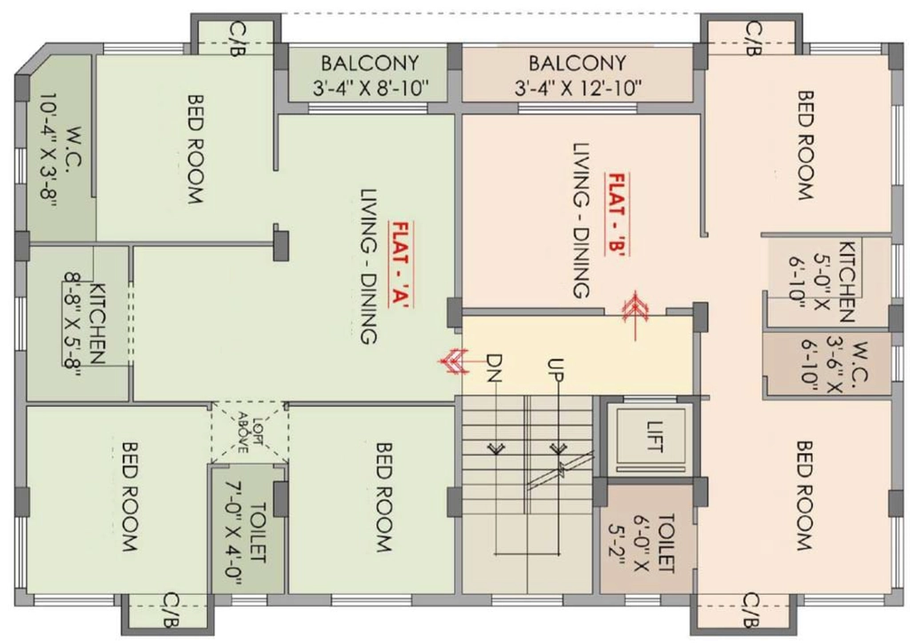 Floor Plan of AR Shanti Kunj in Bansdroni, Kolkata - Image 379992