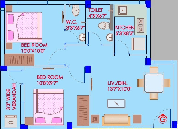 2 BHK Flat in Pashupati Apartment in Bansdroni, Kolkata - Image 908095