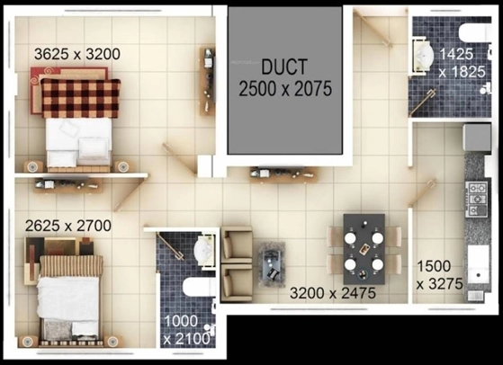 2 BHK Flat in Neo Imperial in Bansdroni, Kolkata - Image 908092