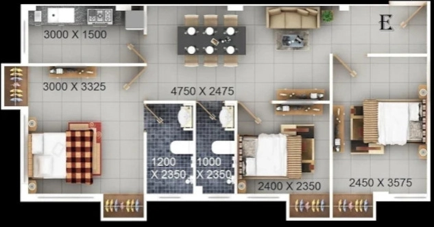 3 BHK Flat in Neo Imperial in Bansdroni, Kolkata - Image 908093