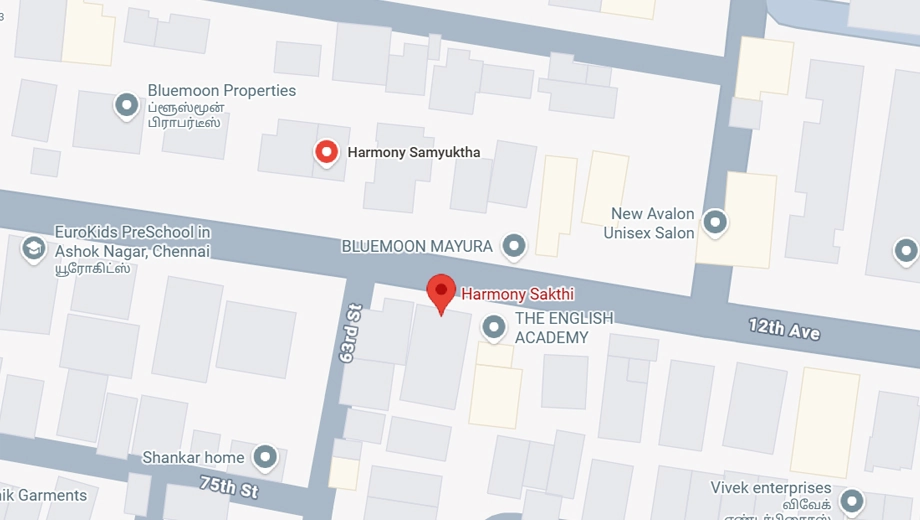 Location of Harmony Sakthi in Ashok Nagar, Chennai - Image 379065