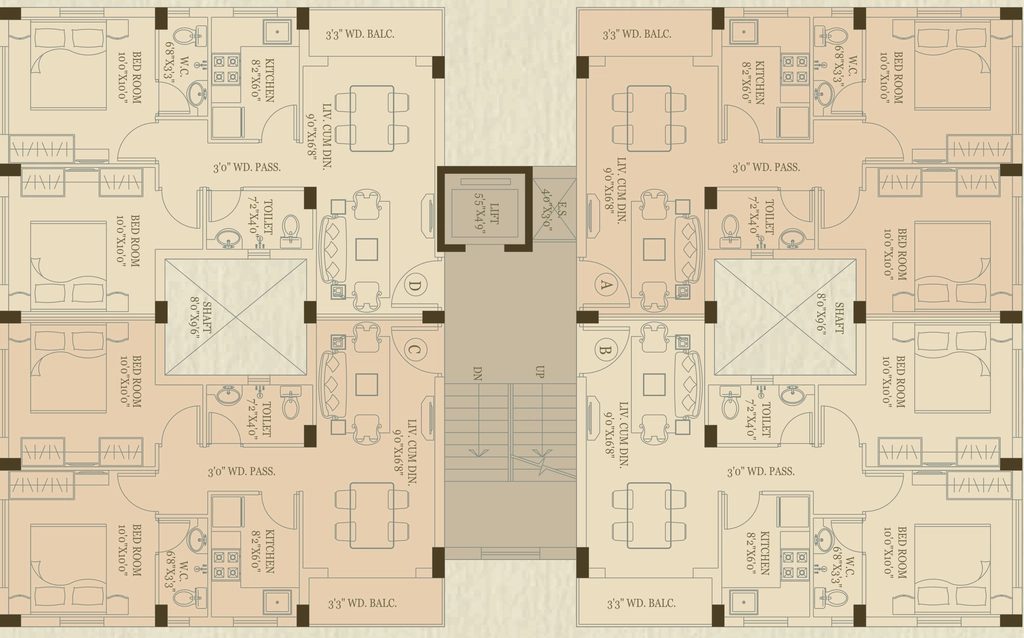 Floor Plan of Aria Rabindra in Baruipur, Kolkata - Image 380777