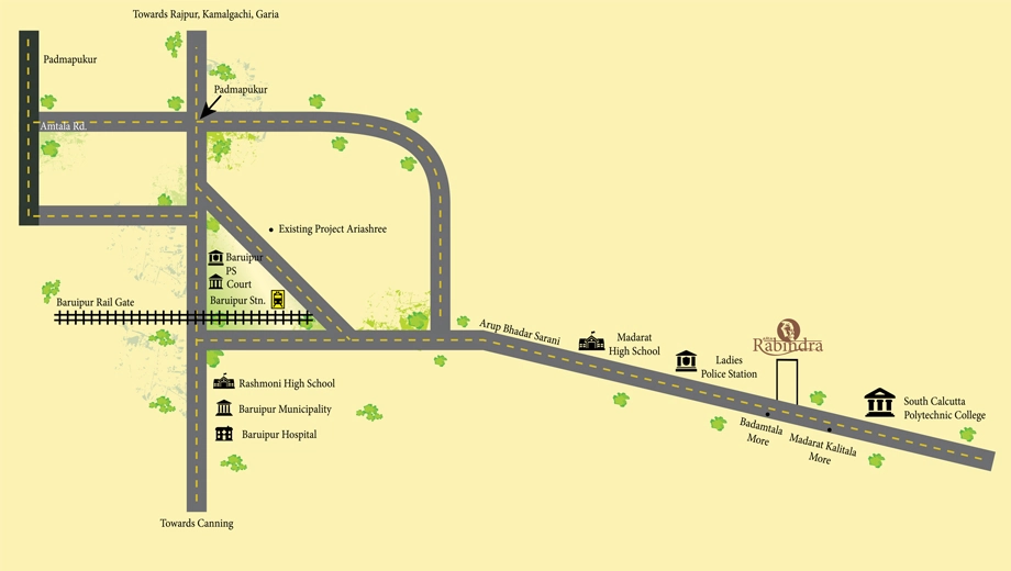 Location of Aria Rabindra in Baruipur, Kolkata - Image 380776