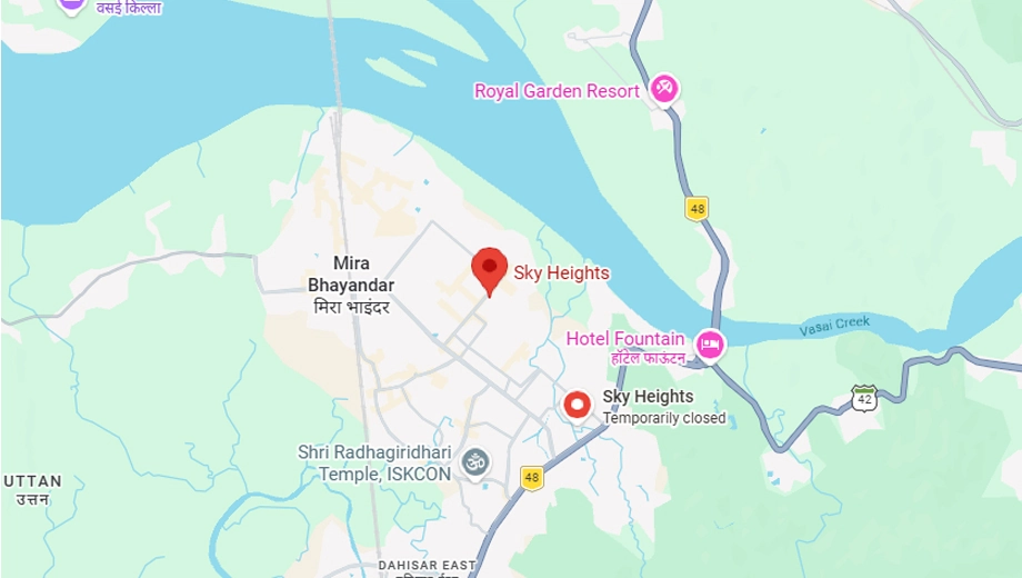 Location of Balaji Sky Heights in Mira Road East, Thane - Image 381482