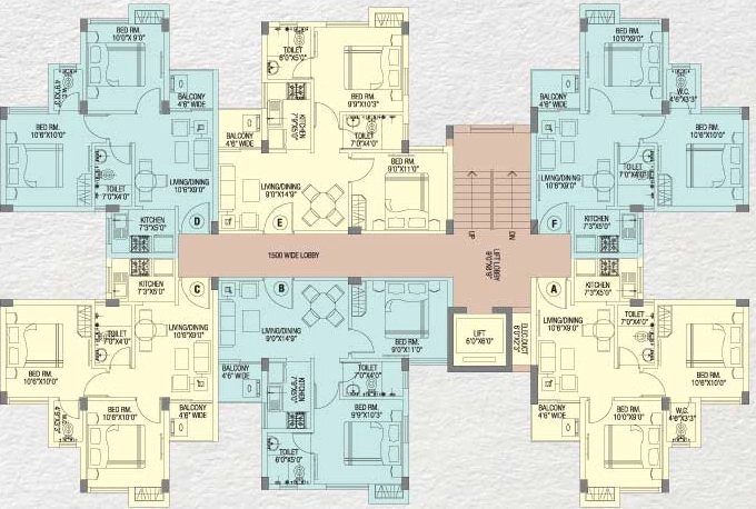 Floor Plan of Meridian Aamar Bari in Baruipur, Kolkata - Image 380878