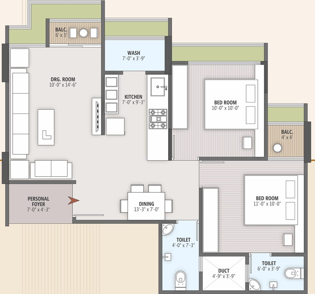 2 BHK Flat in Star Silver Colin in Zundal, Ahmedabad - Image 907698
