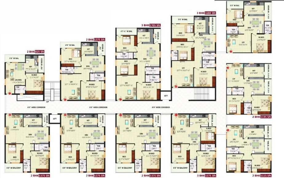 Floor Plan of SV Sahasra in Kompally, Hyderabad - Image 379484