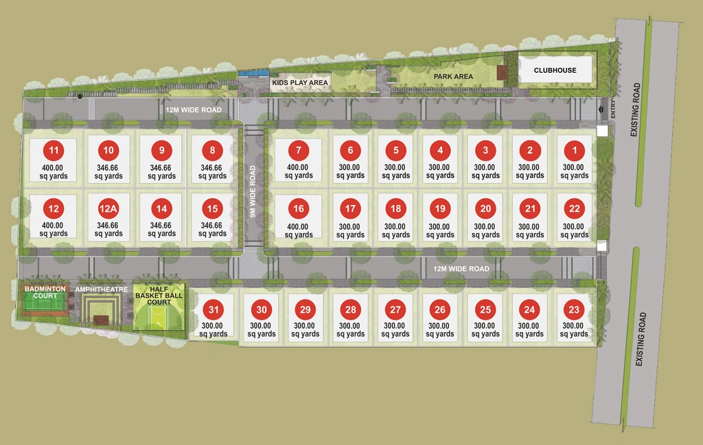Master Plan of Chavala Hedgewoods in Kompally, Hyderabad - Image 379480