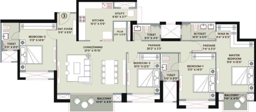 4 BHK Flat in Hiranandani The Arena Panvel in Panvel, Navi Mumbai - Image 907702