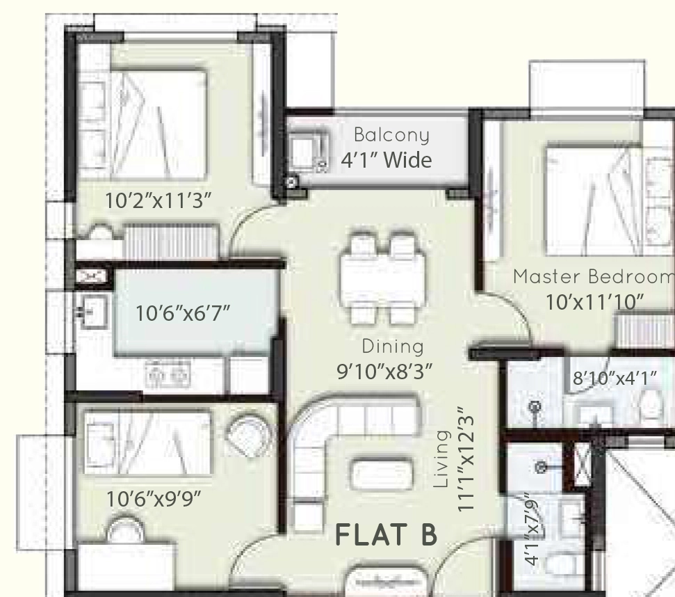 3 BHK Flat in Sureka Sunrise Aura Phase 2 in Baruipur, Kolkata - Image 908448