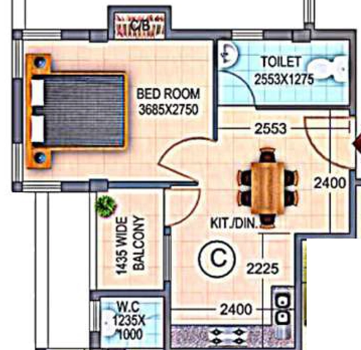 1 BHK Flat in AR Narayani in Baruipur, Kolkata - Image 908359