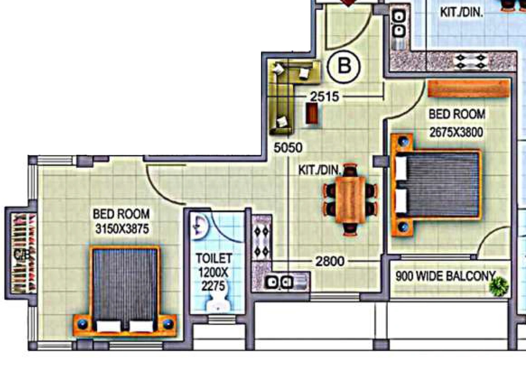 2 BHK Flat in AR Narayani in Baruipur, Kolkata - Image 908360