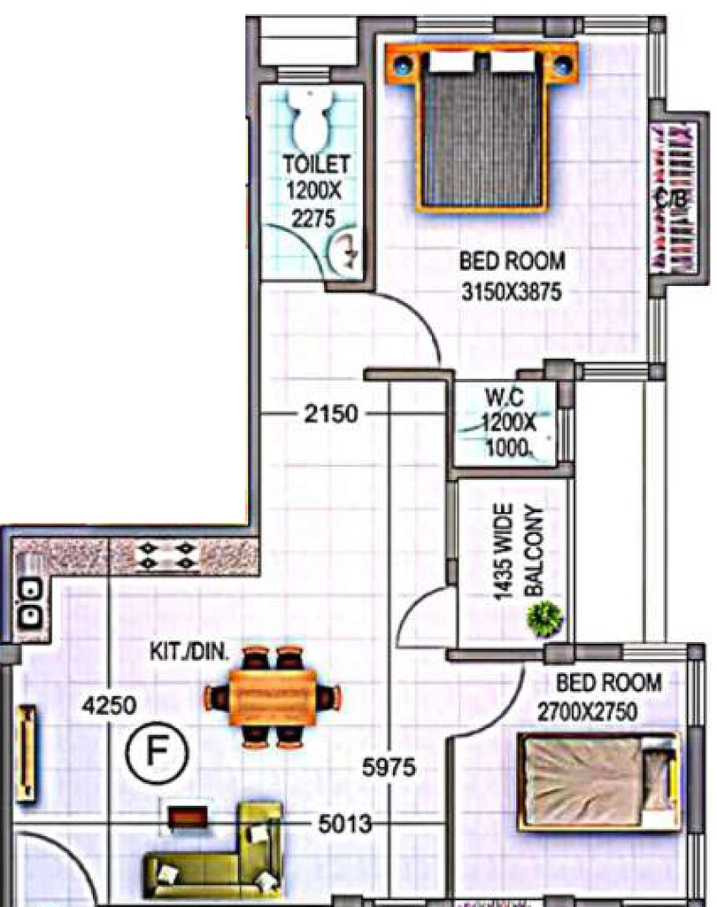 2 BHK Flat in AR Narayani in Baruipur, Kolkata - Image 908361