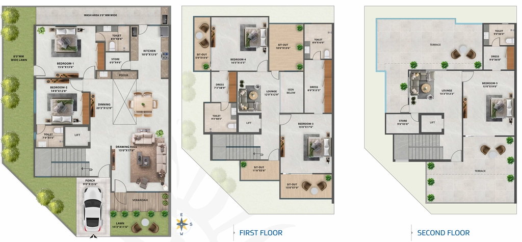 5 BHK House/Villa in Agrawal Sagar Sunrise Bungalows in Salaiya, Bhopal - Image 907713