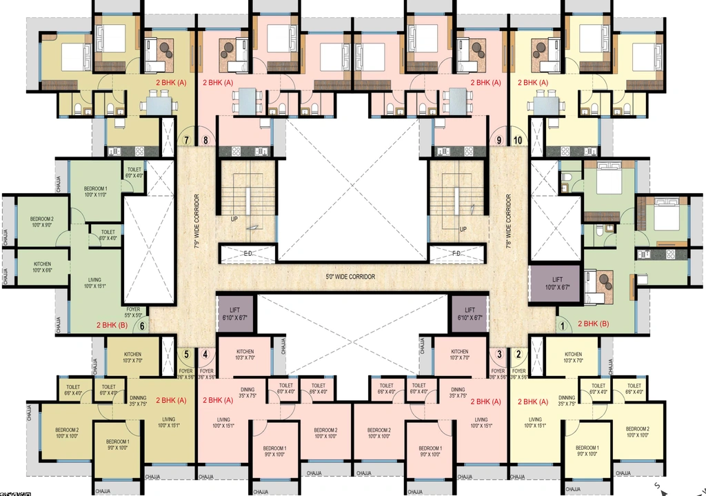 Floor Plan of Manas Vithumauli in Panvel, Navi Mumbai - Image 379360
