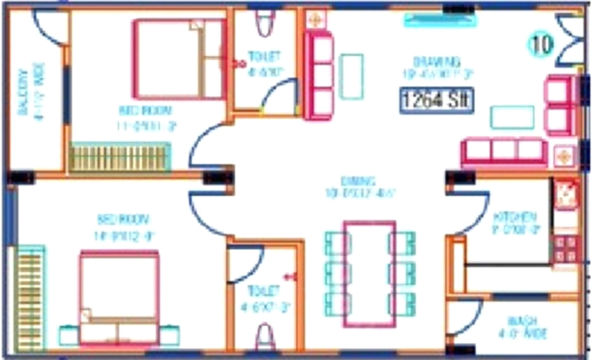 2 BHK Flat in Mega Residency in Alwal, Hyderabad - Image 907764