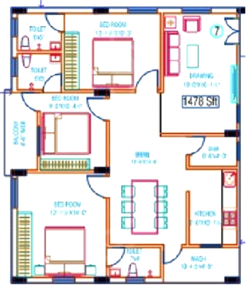 3 BHK Flat in Mega Residency in Alwal, Hyderabad - Image 907765