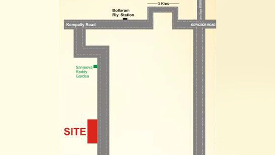 Location of Mega Residency in Alwal, Hyderabad - Image 379432