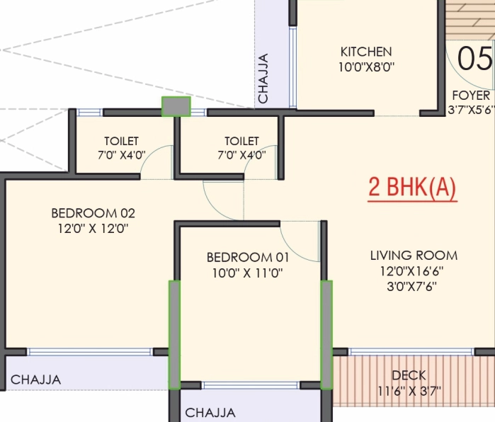2 BHK Flat in Manas Shivdarshan in Panvel, Navi Mumbai - Image 907755