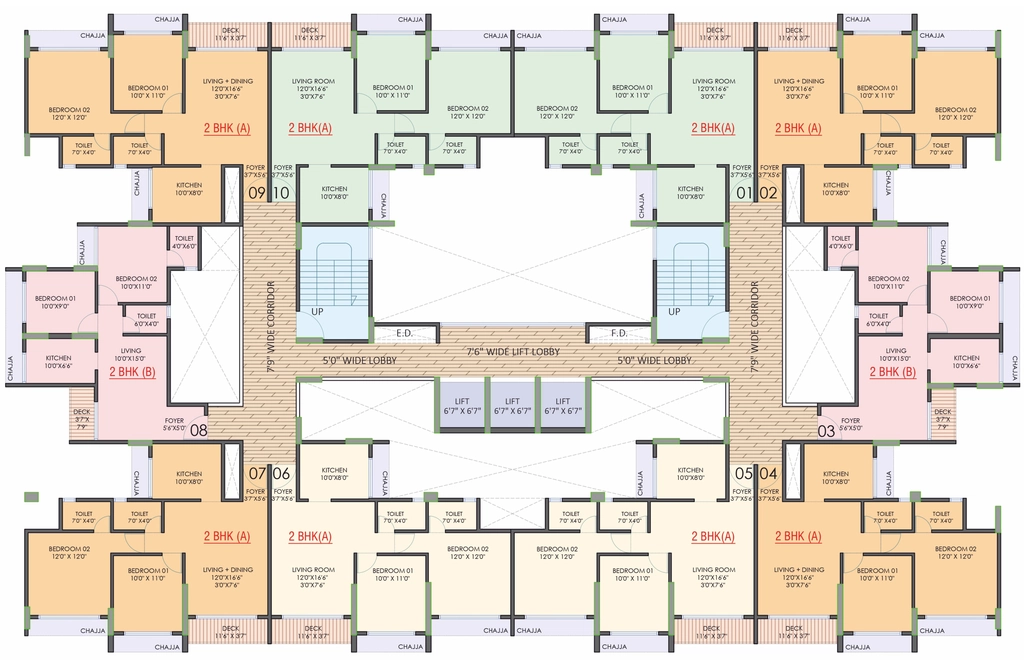 Floor Plan of Manas Shivdarshan in Panvel, Navi Mumbai - Image 379394